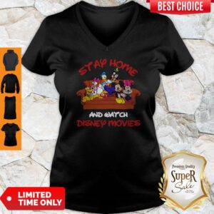 Mickey And Friends Stay Home And Watch Disney Movie V-neck