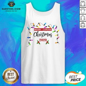 Pretty Light Merry Corona Christmas 2020 Tank Top - Design By Earstees.com