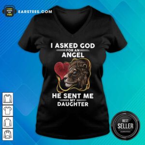 Lion I Asked God For An Angel He Sent Me My Daughter V-neck