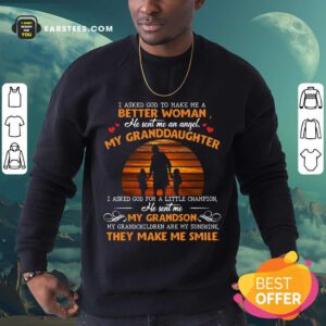 Top My Granddaughter My Grandson Smile Sweatshirt