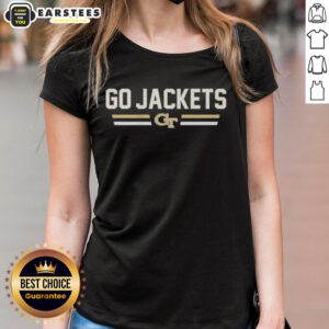 Awesome Georgia Tech Yellow Jackets football ladies tee, perfect for fans supporting the Go Jackets spirit.