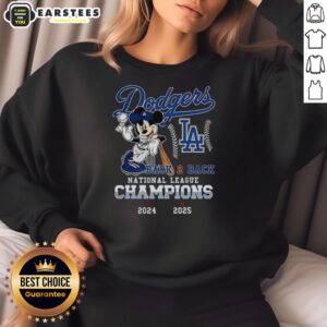Awesome Mickey Mouse X Los Angeles Dodgers National League Champions sweatshirt for 2024-2025 season.