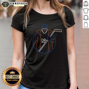 Awesome New York Islanders neon fisherman ladies tee featuring vibrant colors and stylish design for fans.