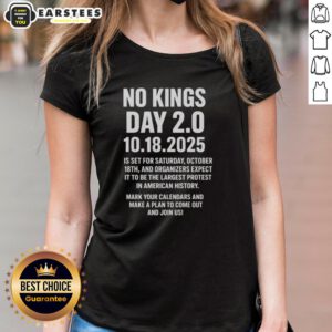 Awesome No Kings Day 2.0 Ladies Tee - Stylish shirt for Oct 18th, 2025 celebration, perfect for fashion-forward women.