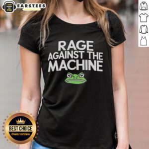 Awesome Portland Frog Rage Against The Machine Ladies Tee featuring a vibrant frog graphic and stylish design.