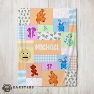 Good Bear In The Big Blue House Characters Patchwork Blanket Fleece Customized Blanket