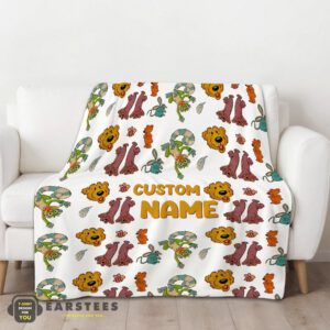 Alternative view of Good Bear in the Big Blue House Cute Character Blanket Fleece Customized Blanket
