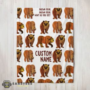 Good Brown Bear Brown Bear Blanket Fleece Customized Blanket