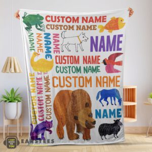 Good Brown Bear Brown Bear What Do You See Gift Blanket Fleece Customized Blanket