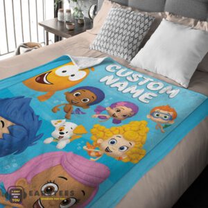 Alternative view of Good Bubble Guppies Underwater Adventure Blanket Fleece Customized Blanket