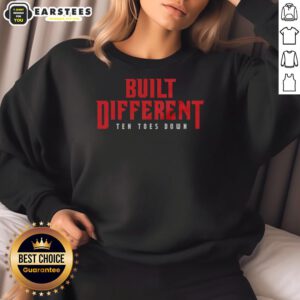 Alt Text: Good Built Different Ten Toes Down Sweatshirt showcasing a stylish design in a cozy fit, perfect for casual wear.