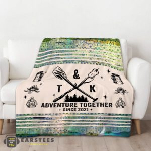 Alternative view of Good Camping Couple Adventure Together Since Blanket Fleece Customized Blanket