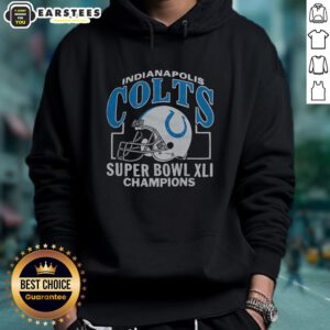 Alt Text: Good Indianapolis Colts Super Bowl XLI Champs hoodie showcasing team pride and championship celebration.