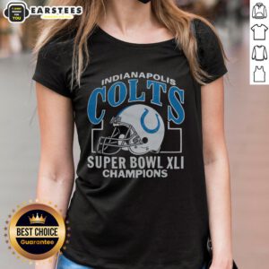 Good Indianapolis Colts Super Bowl XLI Champs ladies tee featuring team colors and logo for female fans.