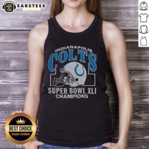 Good Indianapolis Colts Super Bowl XLI Champs tank top featuring team colors and logo, perfect for fans and collectors.