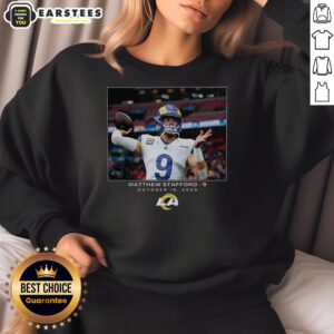 Hot Matthew Stafford Los Angeles Rams NFL Week 7 2025 sweatshirt in team colors, perfect for game day style.