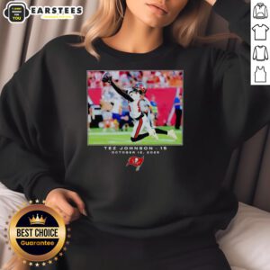 Hot Tez Johnson Tampa Bay Buccaneers NFL Flash Features Week 6 Sweatshirt showcasing team colors and design.