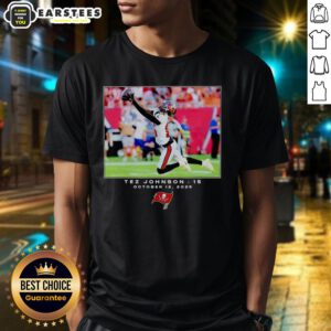 Hot Tez Johnson Tampa Bay Buccaneers NFL Week 6 T-Shirt featuring vibrant design and team colors for fans.