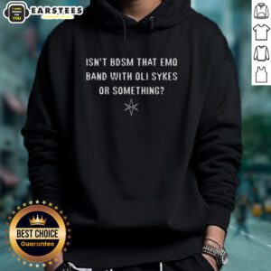 Nice Isn't BDSM hoodie featuring Oli Sykes inspired design, perfect for emo music fans and streetwear enthusiasts.