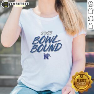 2025 Ladies Tee featuring Nice Memphis Tigers Bowl Bound design, perfect for fans celebrating the team's achievements.