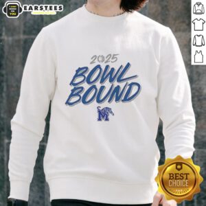 Nice Memphis Tigers Bowl Bound 2025 sweatshirt featuring vibrant team colors and logo, perfect for fans and supporters.