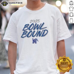 Nice Memphis Tigers Bowl Bound 2025 T-Shirt featuring team colors and logo, perfect for Tigers fans and game day attire.
