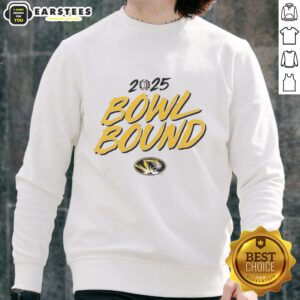 2025 Nice Missouri Tigers Bowl Bound sweatshirt featuring team colors and logo, perfect for fans and supporters.