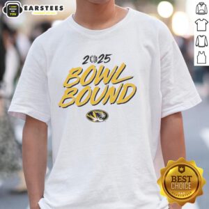 Alt Text: Nice Missouri Tigers Bowl Bound 2025 T-Shirt featuring vibrant colors and team logo for passionate fans.