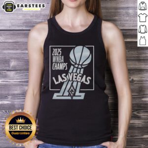 Official 2025 WNBA Champs Las Vegas Aces trophy tank top showcasing team pride and championship spirit.