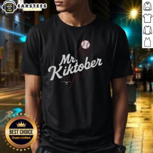 Alt Text: Official Mr. Kiktober Los Angeles Dodgers Baseball The Clutch Season T-Shirt featuring vibrant team colors and logo.