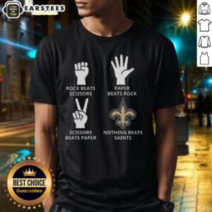 Official Nothing Beats New Orleans Saints Football Logo T-Shirt featuring team colors and emblem for fans.