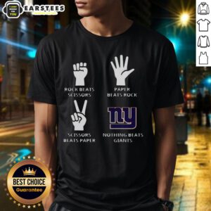 Alt Text: Official Nothing Beats New York Giants Football Logo T-Shirt featuring team colors and iconic logo design.