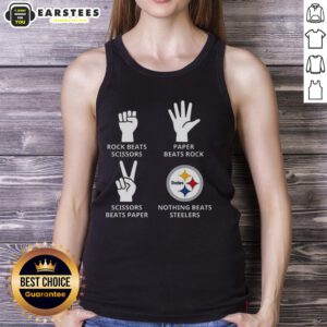 Alt Text: Official Pittsburgh Steelers football logo tank top showcasing team spirit and style for fans.
