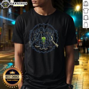 Premium Big Revelation Kermit Frog T-Shirt parody featuring a dark organization theme, perfect for fans of humor and pop culture.