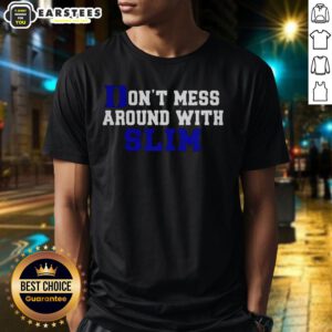 Alt Text: Premium Don'T Mess Around With Slim Duke Blue Devils T-Shirt featuring bold team graphics and a stylish design.