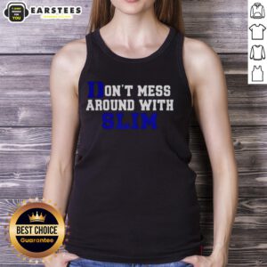 Premium Don't Mess Around With Slim Duke Blue Devils tank top featuring vibrant team colors and stylish design.