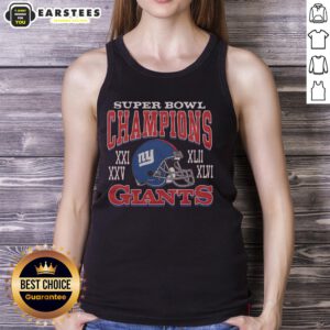 Premium Giants 4-Time Super Bowl Champions tank top showcasing team pride and style for fans.