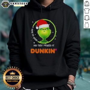 Cozy Premium Grinch hoodie with 'I Used to Smile and Then I Worked at Dunkin Donuts' graphic for festive fans.