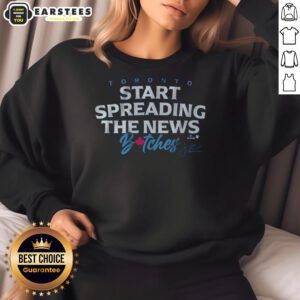 Premium John Schneider 'Start Spreading The News Bitches' sweatshirt featuring bold text and a stylish design.