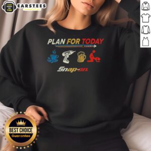 Premium plan for today: coffee, work, beer, and relax on a cozy sweatshirt, perfect for any casual setting.