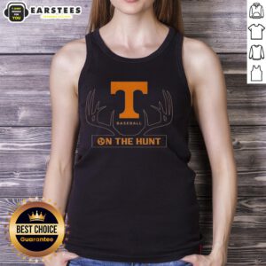 Premium Tennessee Volunteers baseball tank top featuring a deer antlers logo, perfect for sports fans and outdoor enthusiasts.