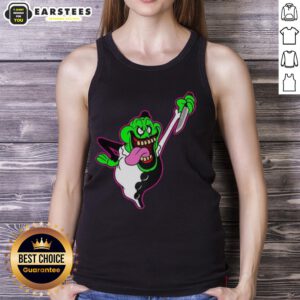 Premium The Real Clownbusters Slimer Ghostbusters parody Halloween tank top featuring vibrant colors and fun design.