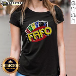 Top FAFO Wild Card Parody Ladies Tee featuring a fun graphic design and comfortable fit for casual wear.