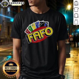 Top Fafo Wild Card Parody T-Shirt featuring a humorous design, perfect for fans of playful graphic tees.