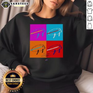 Top Josh Allen Buffalo Bills illustration signature sweatshirt featuring vibrant team colors and iconic player design.