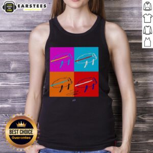 Stylish tank top featuring a signature illustration of Josh Allen, perfect for Buffalo Bills fans and summer wear.