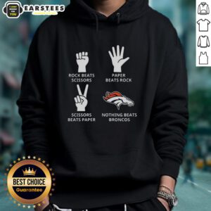 Alt Text: Denver Broncos football logo hoodie featuring vibrant colors and stylish design, perfect for fans.