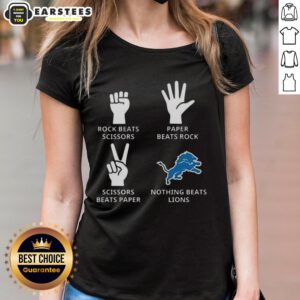 Detroit Lions football logo on a stylish ladies tee, perfect for fans showing team spirit and support.