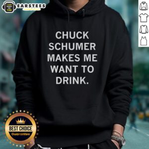 Awesome Chuck Schumer hoodie design featuring bold graphics, perfect for fans of political apparel and stylish comfort.