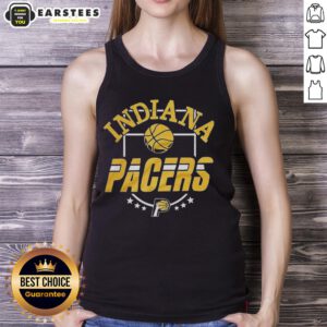 Awesome Indiana Pacers City Basketball 2025 Six Stars Logo Tank Top featuring vibrant design and team colors.